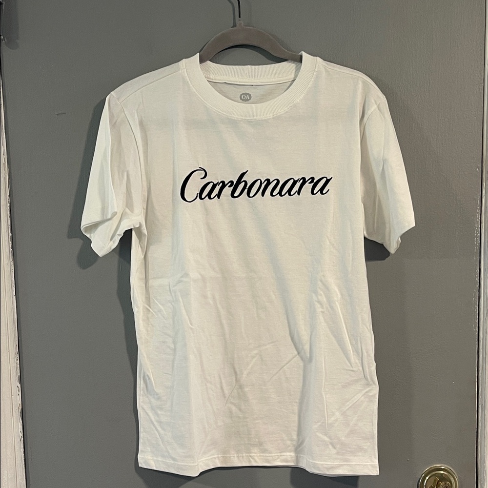 C&A Mindset Carbonara White Casual Tee P‎